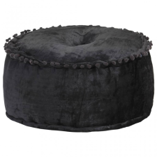 vidaXL Antracitszürke kerek bársony puff 40 x 20 cm bútor