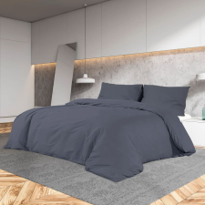 vidaXL antracitszürke mikroszálas ágyneműhuzat-garnitúra 200 x 200 cm lakástextília