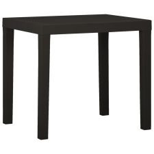vidaXL antracitszürke műanyag kerti asztal 79 x 65 x 72 cm kerti bútor