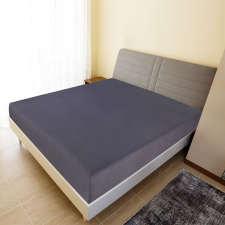 vidaXL antracitszürke pamutdzsörzé gumis lepedő 160 x 200 cm lakástextília