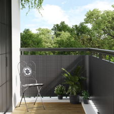 vidaXL Antracitszürke polyrattan erkélyparaván 500x90 cm kerti bútor