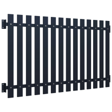 vidaXL antracitszürke porszórt acél kerítéspanel 170,5 x 150 cm (146478) építőanyag