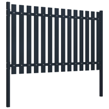 vidaXL antracitszürke porszórt acél kerítéspanel 174,5 x 75 cm (146470) építőanyag