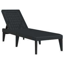 vidaXL antracitszürke PP napozóágy 186 x 60 x 29 cm (364221) kerti bútor