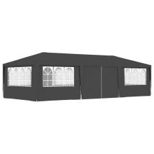 vidaXL antracitszürke rendezvénysátor oldalfalakkal 4 x 9 m 90 g/m² kerti bútor