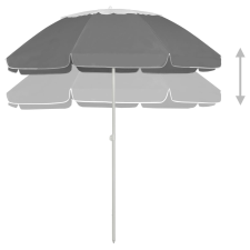 vidaXL antracitszürke strandnapernyő 300 cm (314718) kerti bútor