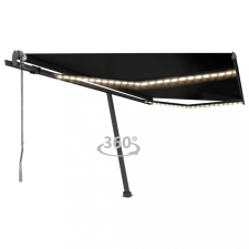 vidaXL Antracitszürke szélérzékelős és LED-es napellenző 400x300 cm kerti bútor