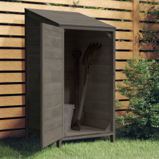 vidaXL antracitszürke tömör fenyőfa kerti fészer 55 x 52 x 112 cm kerti tárolás