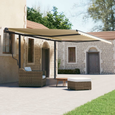 vidaXL antracitszürke vas napellenzőrúdszett 600 x 245 cm kerti bútor