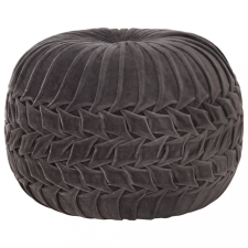 vidaXL Antracitszürke zubbonyos pamutbársony puff 40 x 30 cm bútor