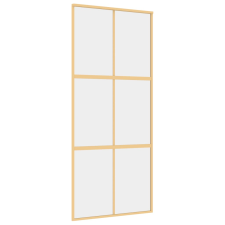 vidaXL aranyszínű átlátszó ESG üveg és alumínium tolóajtó 90 x 205 cm (155155) nyílászáró