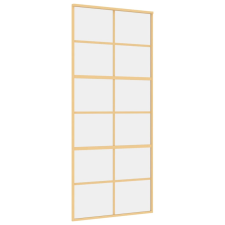 vidaXL aranyszínű átlátszó ESG üveg és alumínium tolóajtó 90 x 205 cm (155167) nyílászáró