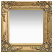 vidaXL aranyszínű barokk stílusú fali tükör 40 x 40 cm bútor
