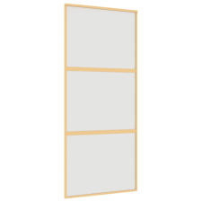 vidaXL aranyszínű ESG tejüveg és alumínium tolóajtó 90 x 205 cm (155152) nyílászáró