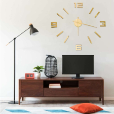vidaXL aranyszínű modern 3D falióra 100 cm XXL falióra
