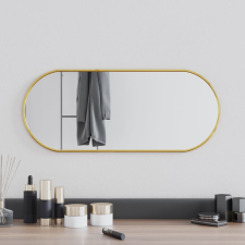 vidaXL aranyszínű ovális falitükör 60x25 cm bútor