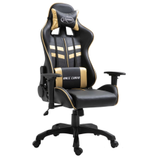vidaXL aranyszínű PU gamer szék forgószék