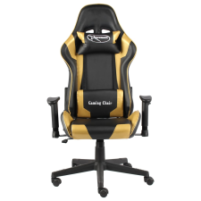 vidaXL aranyszínű PVC forgó gamer szék (20492) forgószék