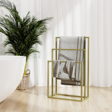 vidaXL aranyszínű vas szabadon álló törölközőtartó 48 x 24 x 79 cm fürdőszoba kiegészítő