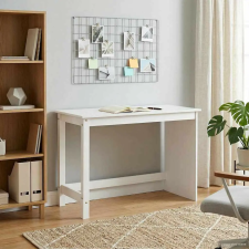 vidaXL Asztal Fehér 112 x 50 x 75 cm Tömör fenyőfa íróasztal