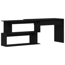 vidaXL Asztal Fekete Tölgy 200x50x76 cm Mérnöki Fa (862465) íróasztal