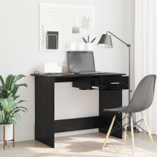 vidaXL Asztal fiókkal Musta tammi 100 x 50 x 76 cm Faanyag bútor