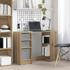 vidaXL Asztal fiókkal polcokkal Artisan tölgy 100 x 40 x 75 cm Faanyag íróasztal