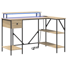 vidaXL Asztal sonoma tölgy 120 x 79 x 86.5 cm Faanyag (859401) íróasztal
