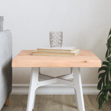 vidaXL asztallap 40x40x(2-4) cm kezeletlen tömör fa élőszegélyes bútor