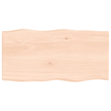 vidaXL asztallap 80x40x2 cm kezeletlen tömörfa tölgyfa élőszegélyes (363872) bútor