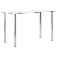 vidaXL átlátszó edzett üveg étkezőasztal 120 x 60 x 75 cm bútor