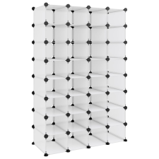 vidaXL átlátszó polipropilén cipőtartó 93 x 36,5 x 140 cm (340559) bútor