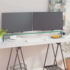 vidaXL Átlátszó üveg TV/monitor állvány 120x30x13 cm tv állvány és fali konzol
