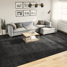 vidaXL Atracitszürke hosszú szálú bozontos modern szőnyeg 300x400 cm lakástextília