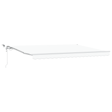 vidaXL Automata Behúzható Napellenző LED-del Fehér 450x300 cm (3330986) kerti bútor