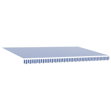 vidaXL Automatikus Behúzható Napellenző Kék és Fehér 500x300 cm (3331196) kerti bútor