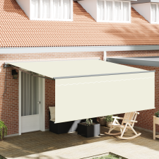 vidaXL Automatikus Behúzható Napellenző Krém 350x250 cm kerti bútor