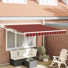 vidaXL Automatikus Behúzható Napellenző Narancs és Barna 300x250 cm kerti bútor