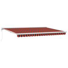 vidaXL Automatikus behúzható napellenző narancssárga és barna 450x300 cm (3330888) kerti bútor