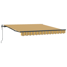 vidaXL Automatikus Behúzható Napellenző Színes Csíkkal 300x250 cm (3330021) kerti bútor