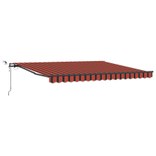 vidaXL Automatikus Behúzható Napernyő LED-del Narancs és Barna 400x300 cm (3330512) kerti bútor