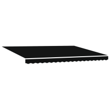 vidaXL Automatikus Kihúzható Napernyő Fekete 450x350 cm (3331127) kerti bútor
