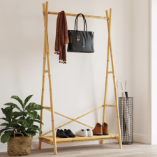 vidaXL Bambusz ruhaállvány polccal 102 x 50 x 190 cm bútor