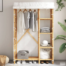 vidaXL Bambusz ruhásszekrény 110 x 45 x 170 cm bútor