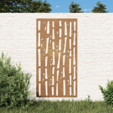 vidaXL bambuszmintás corten acél kerti faldísz 105 x 55 cm kerti dekoráció