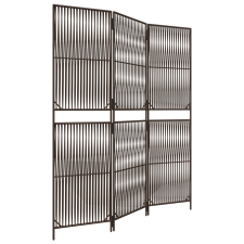 vidaXL barna 3-paneles polyrattan térelválasztó (365373) bútor