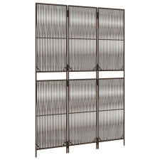 vidaXL barna 3-paneles polyrattan térelválasztó (365389) bútor