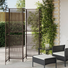 vidaXL barna 5-paneles polyrattan térelválasztó bútor
