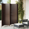 vidaXL Barna 5-paneles polyrattan térelválasztó