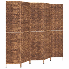 vidaXL barna 5 paneles vízijácint térelválasztó 205x180 cm (355198) bútor